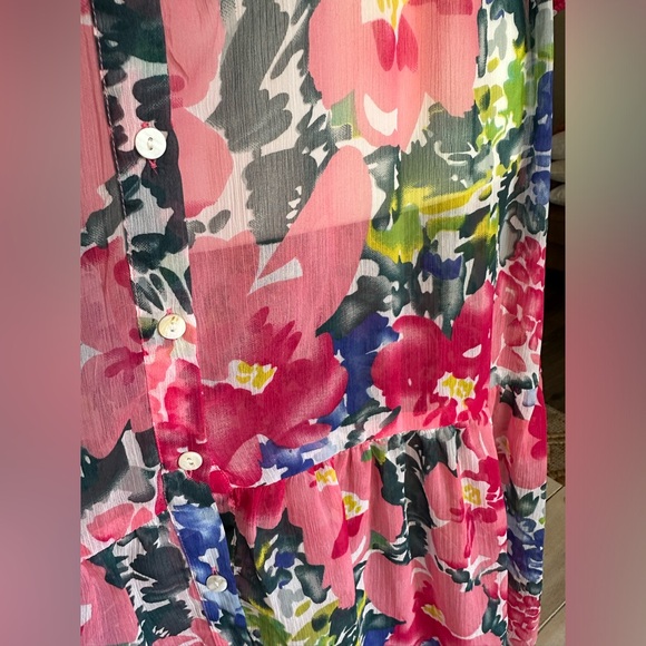 Sheer Floral Maxi Dress by Stop (M) - Picture 7 of 8